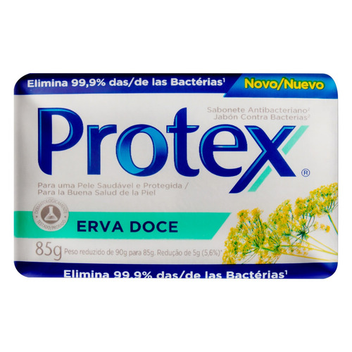 Imagem 1 de 4 de Sabão em barra Protex Antibacteriano Erva-Doce de 85 g