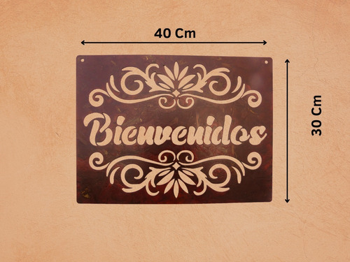 Imagen 3 de 6 de Cartel Chapa Oxidada Con Frase Colgante Deco - Disentino