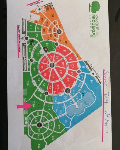 Imagen 3 de 3 de Sepulcro Con 2 Nichos, Parque Del Recuerdo, Huechuraba