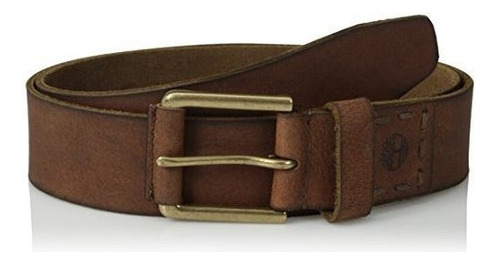 Cinturón Casual De Cuero Timberland Para Hombre, Marrón, 32