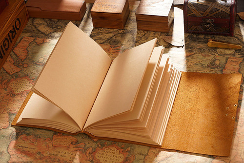 Original Handmade Sketchbook, Head Cowhide Creative Vintage