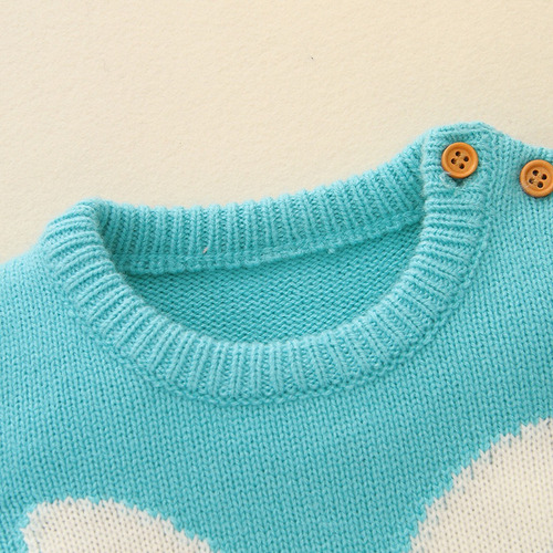 Mameluco De Invierno De Punto Abrigado Con Conejo Para Niños