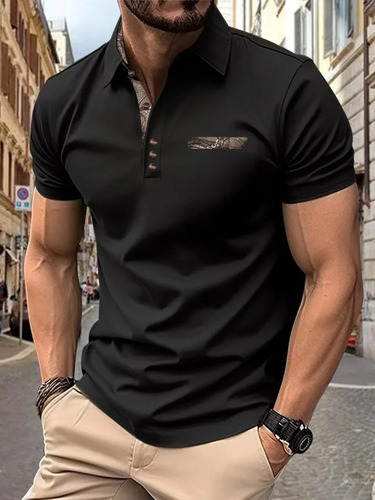 Camiseta Polo De Hombre Con Botones