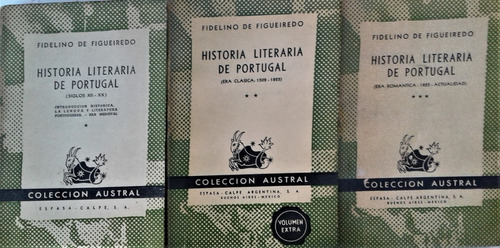 Historia Literatura De Portugal - 3 Tomos - F. De Figueiredo