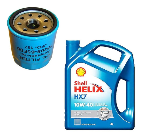 Filtro De Aceite Wega + 10w40 Aceite Shell Hx7 Nissan Versa