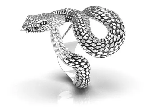 Anel Cobra,snake,serpente,prata 950