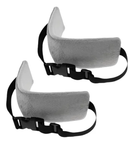 Corturas De Almohada De 2x Cuello Avión Accesoria De Gris