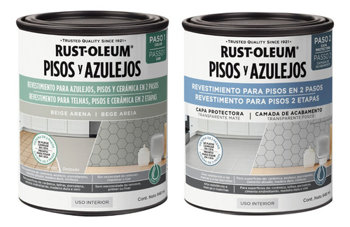 Pintura Pisos Y Azulejos Fácil Aplicación 2 Pasos X 1,892 L