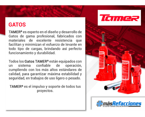 Gato Hidráulico Botella 20 T Tamer Mikels