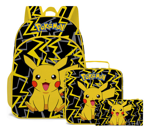 Pikachu Student Backpack Three Piece Set
