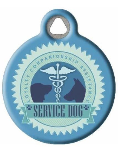 Placa De Identificación Del Arte Servicio De Blue Dog Tag Id