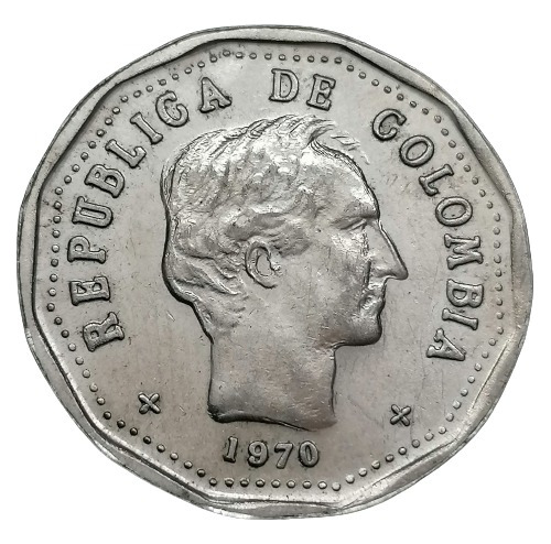 Colombia Moneda 50 Centavos 1970