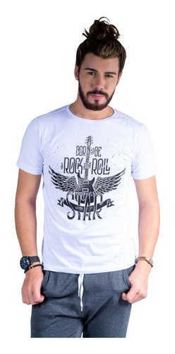 Camiseta Estampado Rock And Roll Top