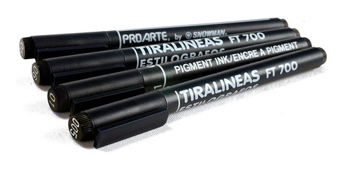 Plumon Tiralineas Proarte Ft 700 0.5 Negro