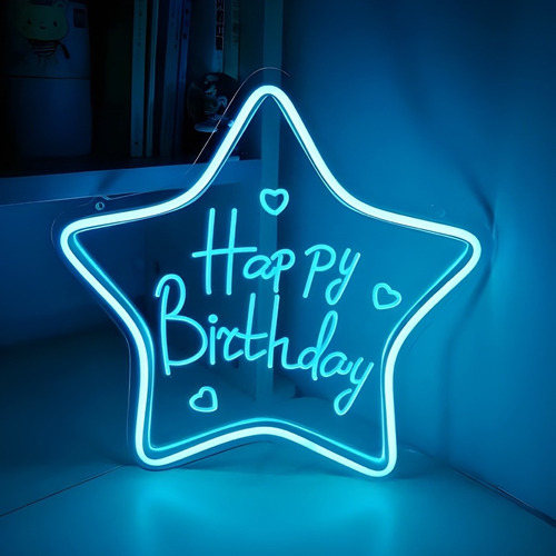 Letreiro Led Neon Luminoso Festa Happy Birthday 21 Anos