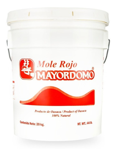 Mole Rojo Mayordomo Cubeta 20 Kg Oaxaca Tadicional