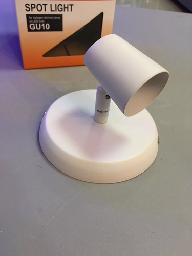Spot Una Luz Dicroica Gu10 Nickel O Blanco