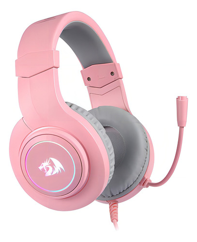 Audifono Gamer Redragon Hylas H260 Pink Rgb Color Rosa