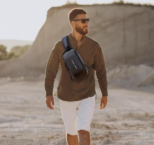 Mochila Antirrobo Impermeable Usb Con Candado - Morral Marrón Claro