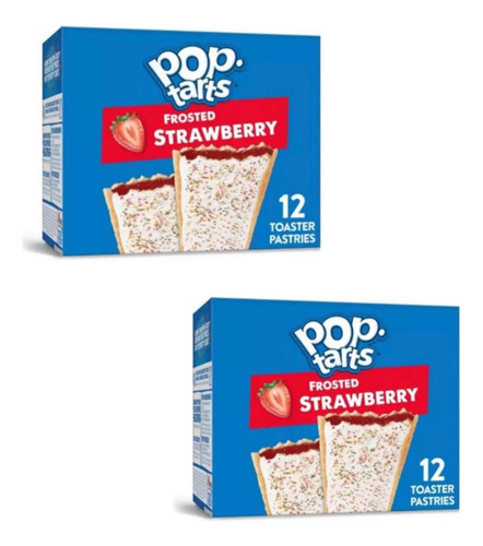 2x Pop Tarts Frosted Strawberry 576g Importado Eua 