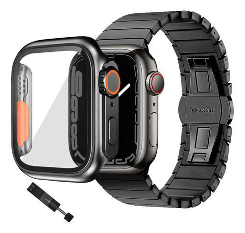 Funda Con Correa De Acero Y Funda Para Apple Watch De 38 A 4