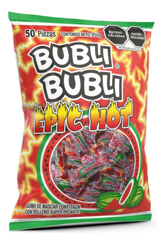 Chicle Bubli Bubli Epic Hot 50 Pz