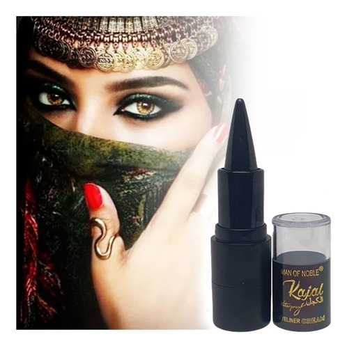Khol Kajal En Crema Delineado De Ojos Profesional Kohol Negr Acabado Mate Color Negro