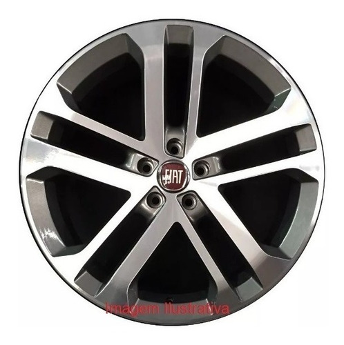 Imagem 4 de 4 de Kit 4 Calota Miolo Centro De Roda Fiat Toro Black Freemont