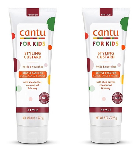 Cantu Kids Styling Custard Crema Rizos Manteca Karité 2 Pack