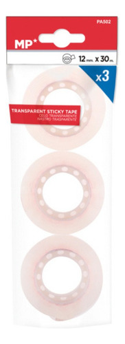 Cinta Adhesiva Diurex Transparente 3uds 12mm 30m Lisa