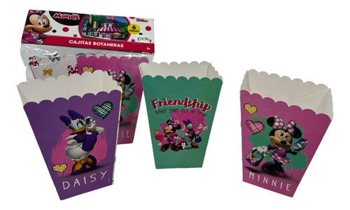 24 Cajas Palomitas Minnie Mouse Daisy Botana Dulces Recuerdo