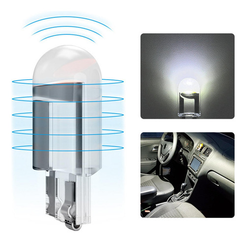 10 Uds T10 Luces De Coche Cob Luces De Marcador Amarillo