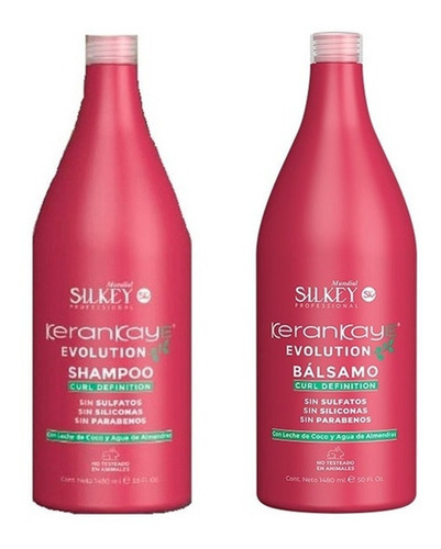 Kit Shampoo Y Balsamo Para Rulos Silkey Kerankay 1480ml