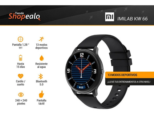 Imagen 2 de 8 de Smartwatch Xiaomi Imilab Kw66 1.28 Reloj Inteligente Cuota-*
