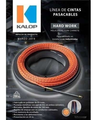 Kit Com 5 Guia Passa Fio Carretel Profissional 20m Kalop