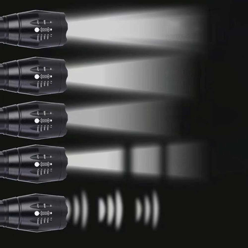 Linterna Tactica Led Zoom Recargable Aluminio Militar Torcia