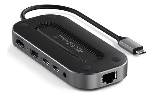 Satechi adaptador hub 6 em 1 com Usb4 ethernet 2.5g Hdmi 8k para Apple Macbook