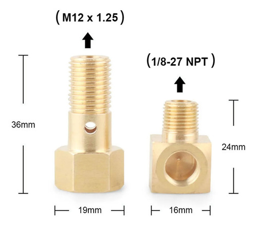 . 2 Herramienta De Adaptador De Rosca De Perno Banjo De