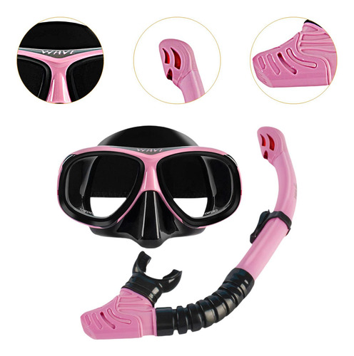 Máscara De Buceo 2.5d Para Miopía, Conjunto De Snorkel