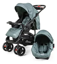 Comprar Carriola D Bebé Elite Reversible Travel System Con Portabebé Color Verde Chasis Negro