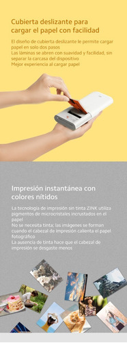 Imagen 2 de 3 de Impresora De Fotos Portátil Xiaomi Mi Photo Printer Ade