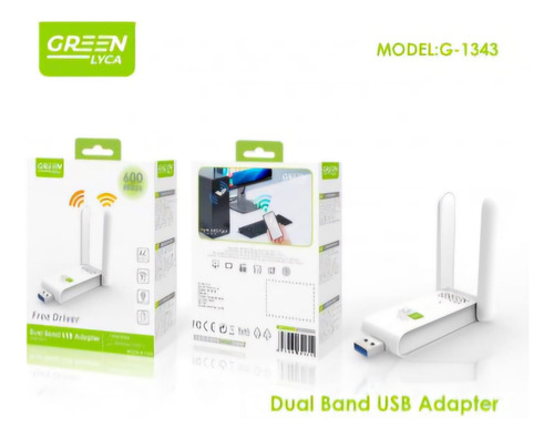 Adaptador Doble Banda Usb Wifi 600mbps
