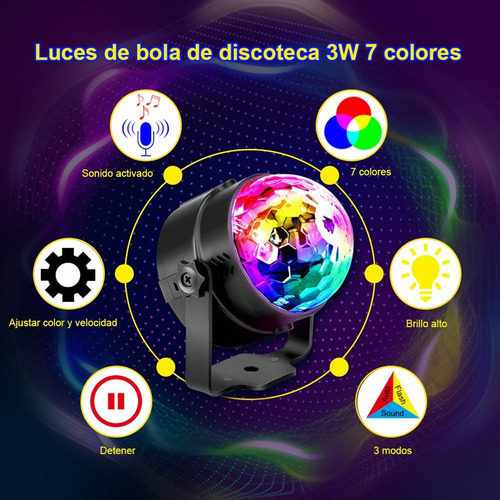 Luz De Fiesta Con Mando A Distancia Iluminación Dj