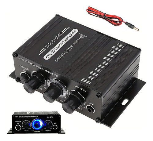 Amplificador Mini 400w Audio Hifi Para Autos Moto Con Cable