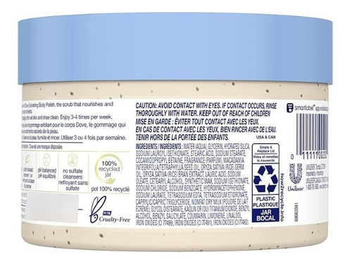 Dove Exfoliante Corporal Leche De Macadamia Y Arroz 298gr