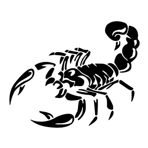 Adesivo Várias Cores 80x65cm - Escorpião Scorpion Desenho