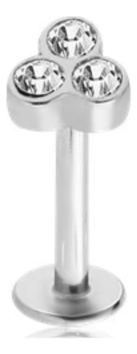 Piercing Lbjmb18 Helix Con 3 Piedras Acero Quirurgi 316l 1un