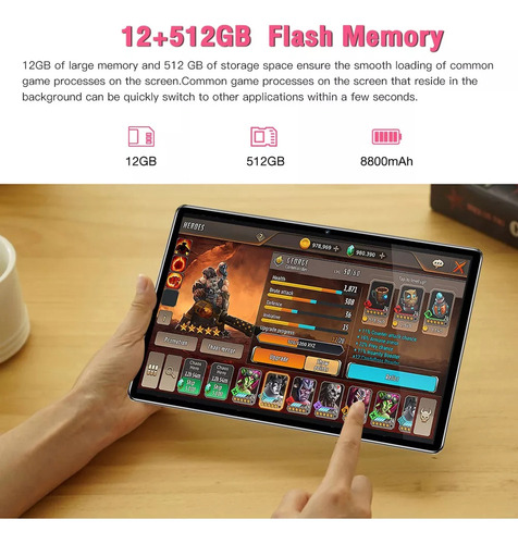 Tableta Inteligente Android S23 Pro 12 Pulgadas 12+512 Gb