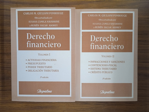 Derecho Financiero 2 Tomos / Carlos Giuliani Fonrouge