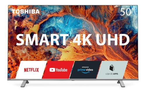 Imagem 2 de 7 de Tela Toshiba 50pol 4k Compre E Ganhe Controle Remoto Tb004k